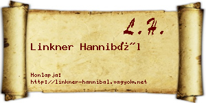 Linkner Hannibál névjegykártya